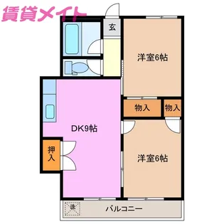 鈴鹿ハイツ【3階】の間取り
