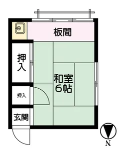 片平アパート【2階】の間取り