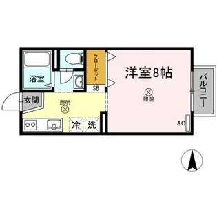 岡山県岡山市北区野田1【アパート】の間取り