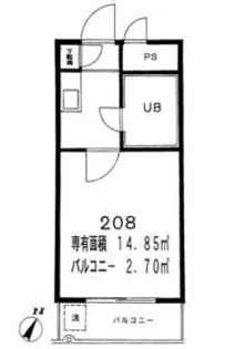 ユースフル駒沢大学【2階】の間取り