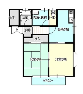 ル・トゥール【2階】の間取り