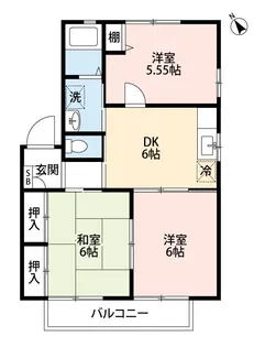 バイオレットフラワー A棟【2階】の間取り