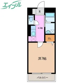 ブルーボンネット【3階】の間取り