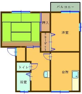 2DKの間取り画像