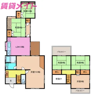 三重県津市白山町二本木【一戸建】の間取り