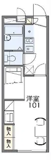 レオパレスTWINS【2階】の間取り