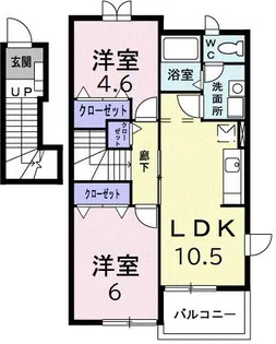 クレストール カーサ【2階】の間取り