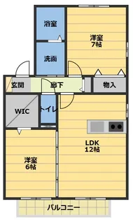 ブラン・ブルー D【1階】の間取り