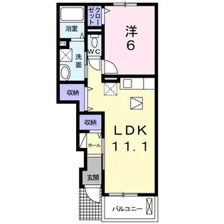 ラヴィータ【1階】の間取り