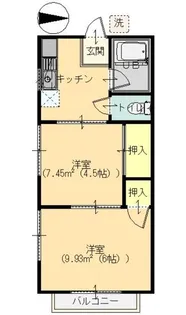 リバティ広内【2階】の間取り