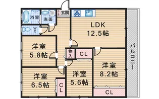 桜町第一ハイツ【2階】の間取り