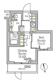 ARKMARK南品川【1階】の間取り