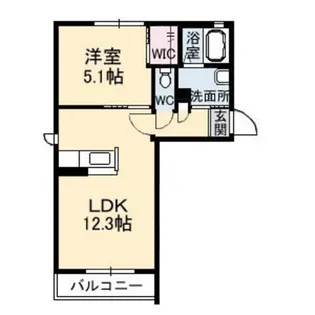ヴィーナスコート福島【1階】の間取り