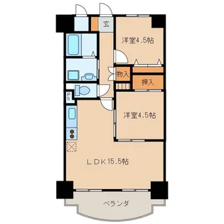 ホープレジデンス【2階】の間取り