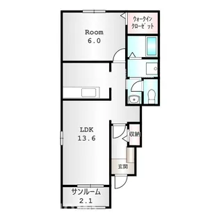 群馬県高崎市下里見町【アパート】の間取り