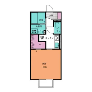 パプリカIII A棟【1階】の間取り