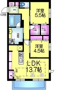 アレーズKASHIWANOHA【1階】の間取り