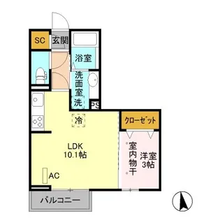 ヴァイアE【2階】の間取り