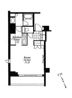 フレンシア外苑西【6階】の間取り