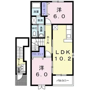 パーク リア レジデンスA【2階】の間取り