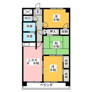 ソレーユ五条 壱番館・弐番館【2階】の間取り