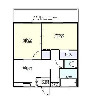 くろがねコーポ【2階】の間取り