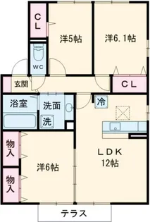 グレイス池田【1階】の間取り