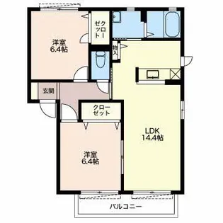 MastTown富田 C【2階】の間取り