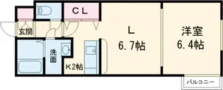 ノースコート深堀II【3階】の間取り