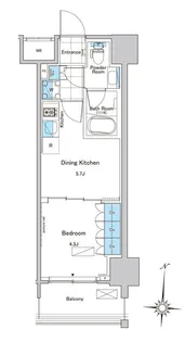 ルフォンプログレ清澄白河プレミア【8階】の間取り