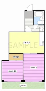 2DKの間取り画像