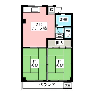コーポ日之出【2階】の間取り