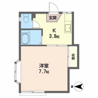 リバティ北山B【1階】の間取り