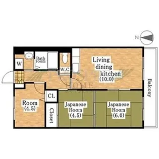サンリッツ巽【1階】の間取り