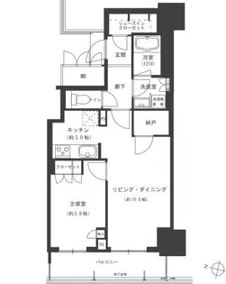 グランクロスタワー広島 アイコート【13階】の間取り