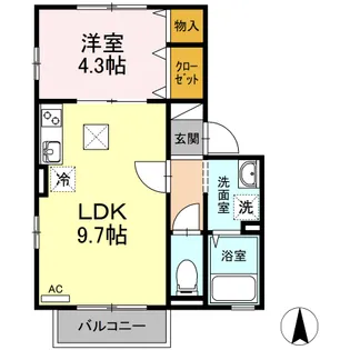 Wind ward 泉【1階】の間取り