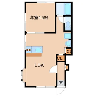 ロアリッジ【1階】の間取り