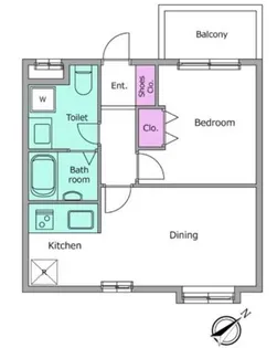 東京都世田谷区若林3【マンション】の間取り