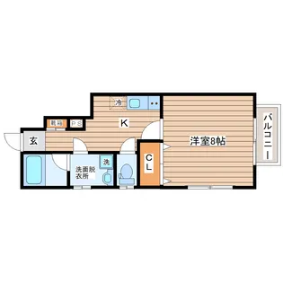 アスコット大野田【1階】の間取り