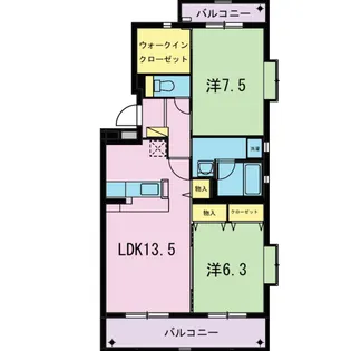ベルジュ【3階】の間取り
