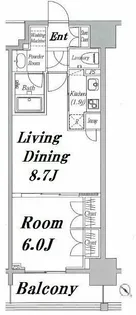 EPIC Higashi Nihonbashi Residence【2階】の間取り