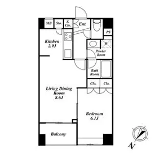 東京都世田谷区太子堂2【マンション】の間取り