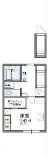 レオパレスライジング・サン【2階】の間取り