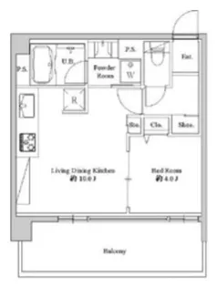 スペーシア池上【7階】の間取り
