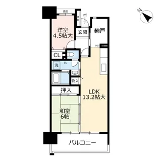 URアーベイン美野島【11階】の間取り