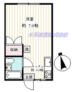 コーポサンライズ A棟【1階】の間取り