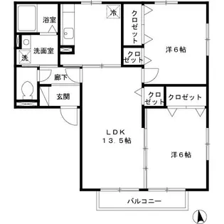 鹿児島県南さつま市加世田本町【アパート】の間取り