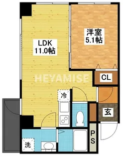 プレザント文教通り【3階】の間取り
