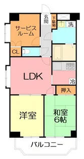 カサグランデ湘南【1階】の間取り