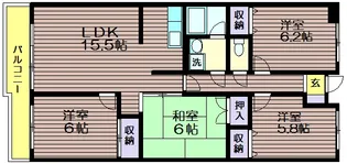 ロイヤルパレス【3階】の間取り